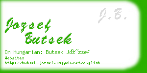 jozsef butsek business card